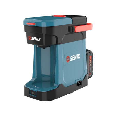 Senix 20 Volt Max Coffee Maker K-cup-DC/AC Hybrid, 5.0Ah Battery & 2A Charger Included CMX2-M4